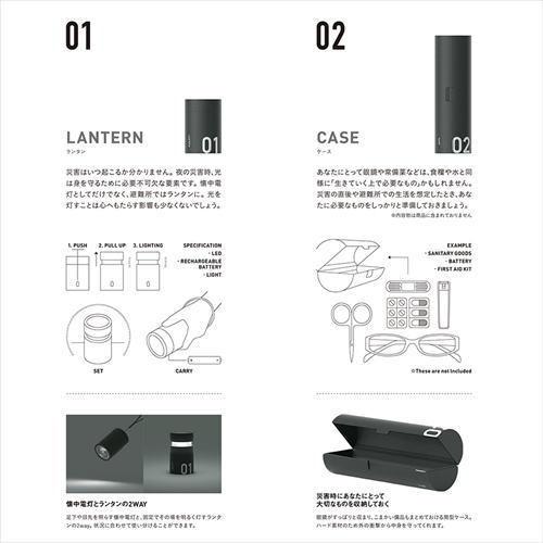 防災セット MINIM+AID(ミニメイド) MA-BK ブラック×グレー (635741)｜iefan｜02