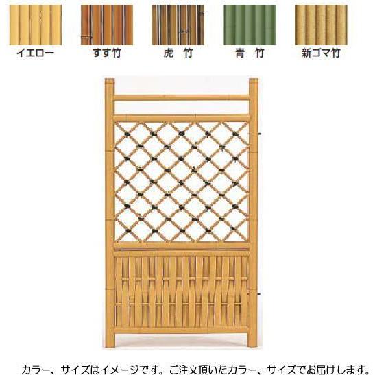 タカショー GO-02A 合成竹二段枝折戸 青竹 2.5尺 ※直送／個人宅不可