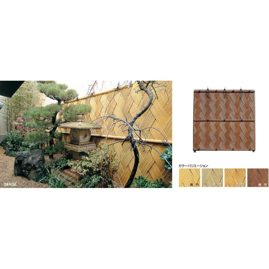 タカショーすす竹 タカショー エバー22型セット 60角ブロンズ柱 追加900 （片面） すす竹