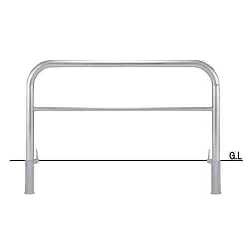 帝金 SY82P3-15 バリカー  横型 スタンダード ステンレスハイショルダータイプ 脱着式フタ付  横桟付き  【個人宅配送不可】