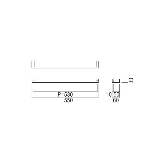 ユニオン PRE-S540-01 タオルバー L550 P530 ステンレス ミラー 1本_1