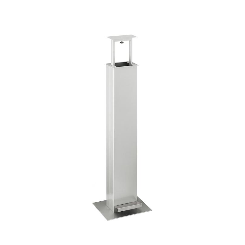 ユニオン UDH320-SIL 消毒液スタンド H1000 スチール シルバーペイント 1台