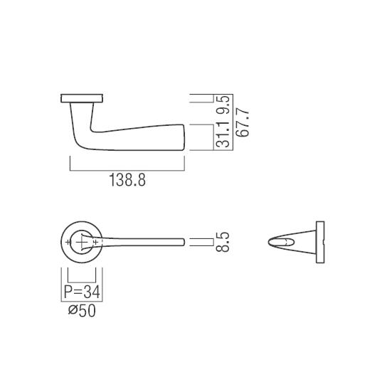 通販卸し売り ユニオン UL1029-002S レバーハンドル CP15付 ステンレス　ヘアライン