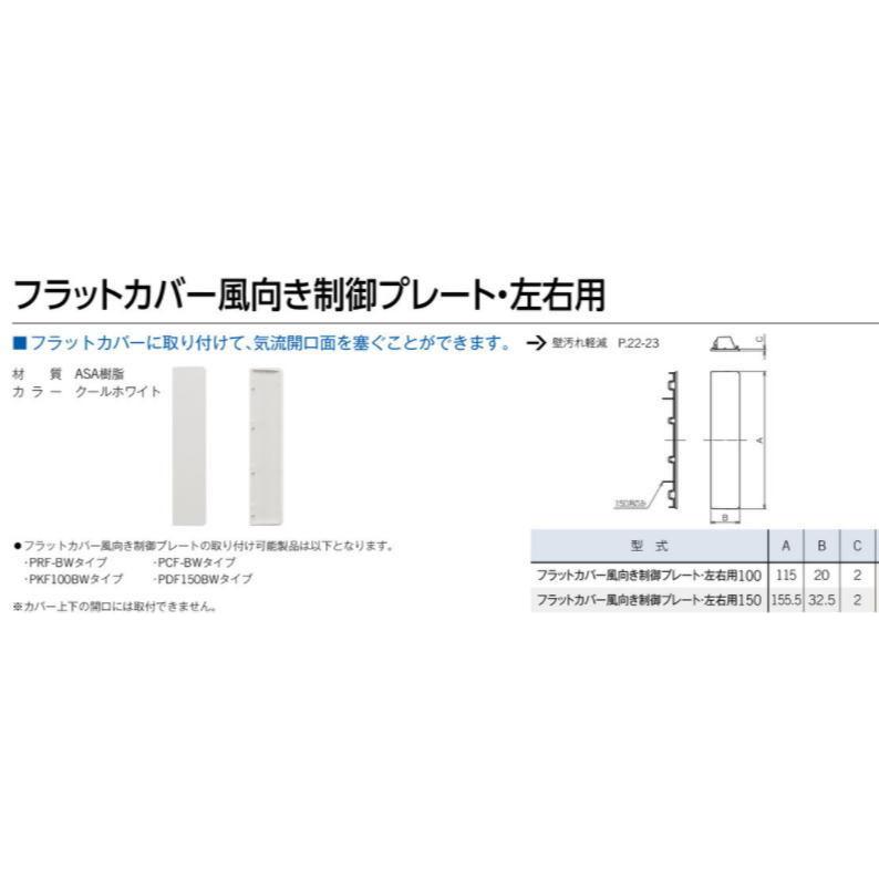 ユニックス フラットカバー風向き制御プレート・左右用100 : 家ファン