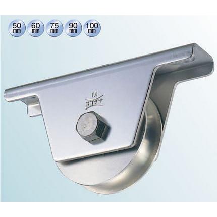 ヨコヅナ JCS-1001 440Cベアリング入ステンレス重量戸車 100 溝Ｒ (2個入)