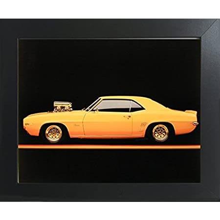 【並行輸入品】 1967&#xA0;Chevy Camaroポスターストリートロッドヴィンテージ車Contemporaryブラックフレーム入り写真アートプリント( 20&#xA0;x 2 アートレプリカ