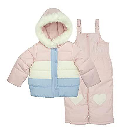 【並行輸入品】 Carter's Baby Girls' Heavyweight 2-Piece Skisuit Snowsuit, Light Pink Periw 制服