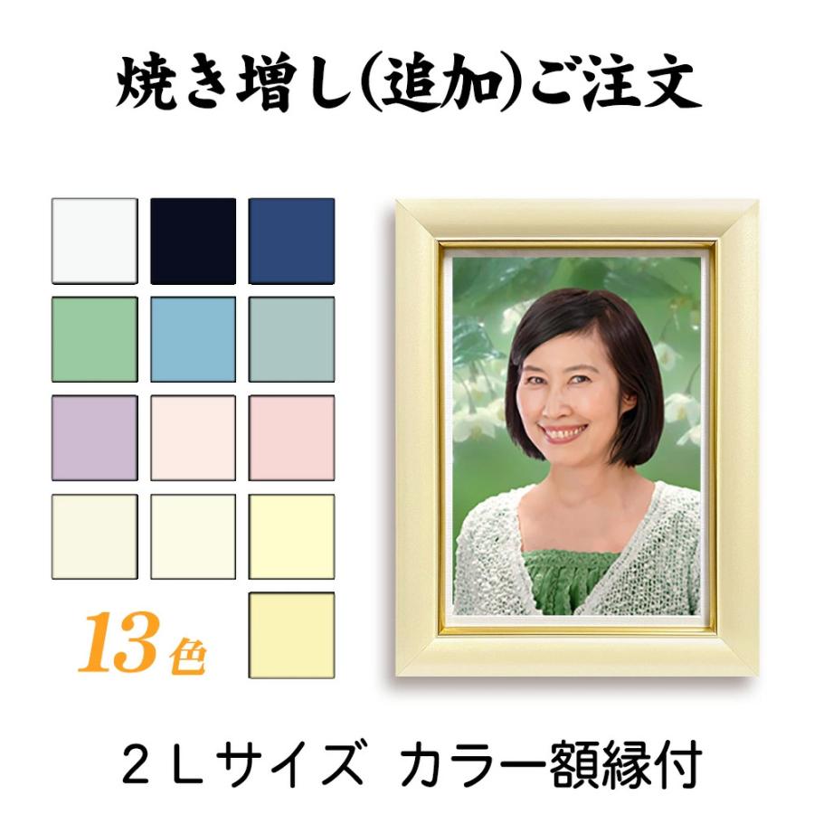 追加注文用 焼増 カラー 2L サイズ 遺影 写真 額縁 つき 判 額 : 遺影