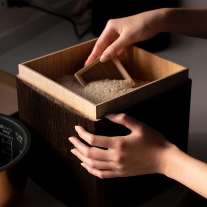 KIRIFT 米びつ 10kg用 国産桐 蜜蝋 防虫 調湿 抗菌 おしゃれ ライス