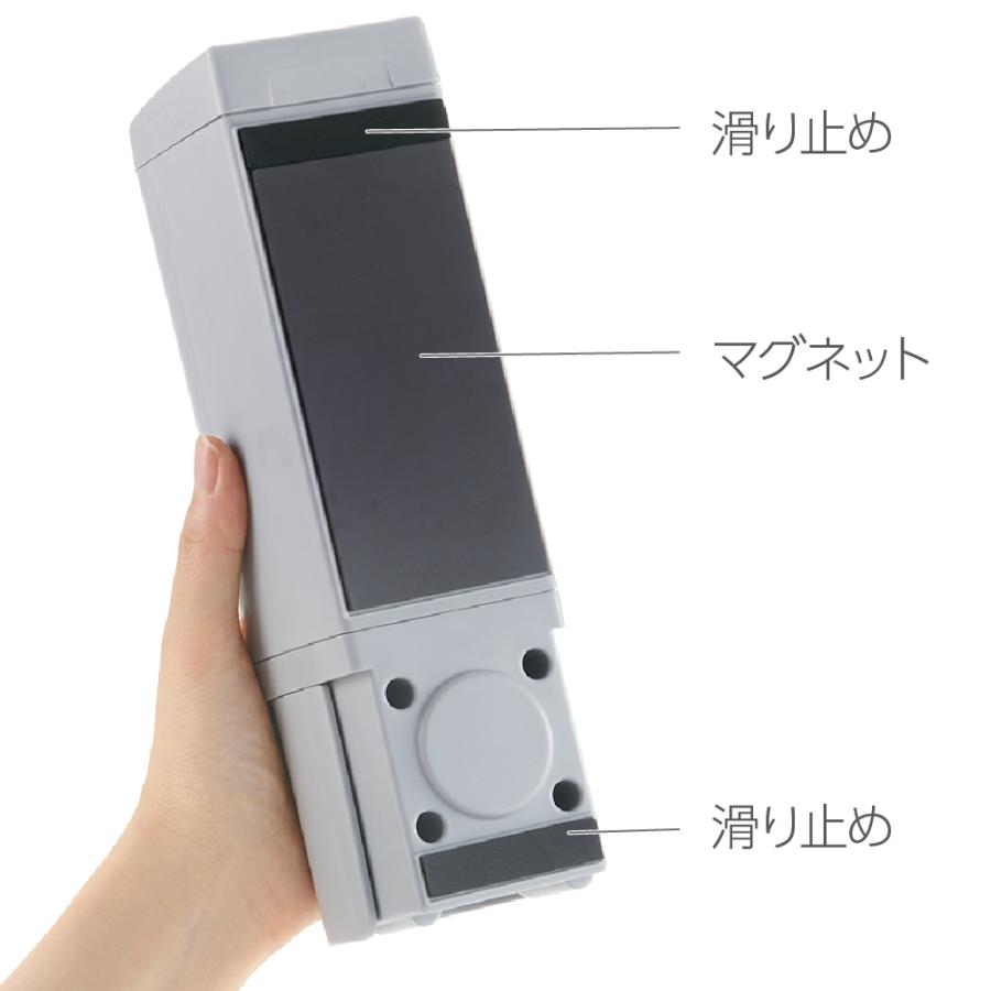 リッチェル ホバー マグネットディスペンサー 500 1個 500mL リキッドタイプ ホワイト ダークグレー グレー 浮かせる 浴室 詰め替えボトル |  | 01