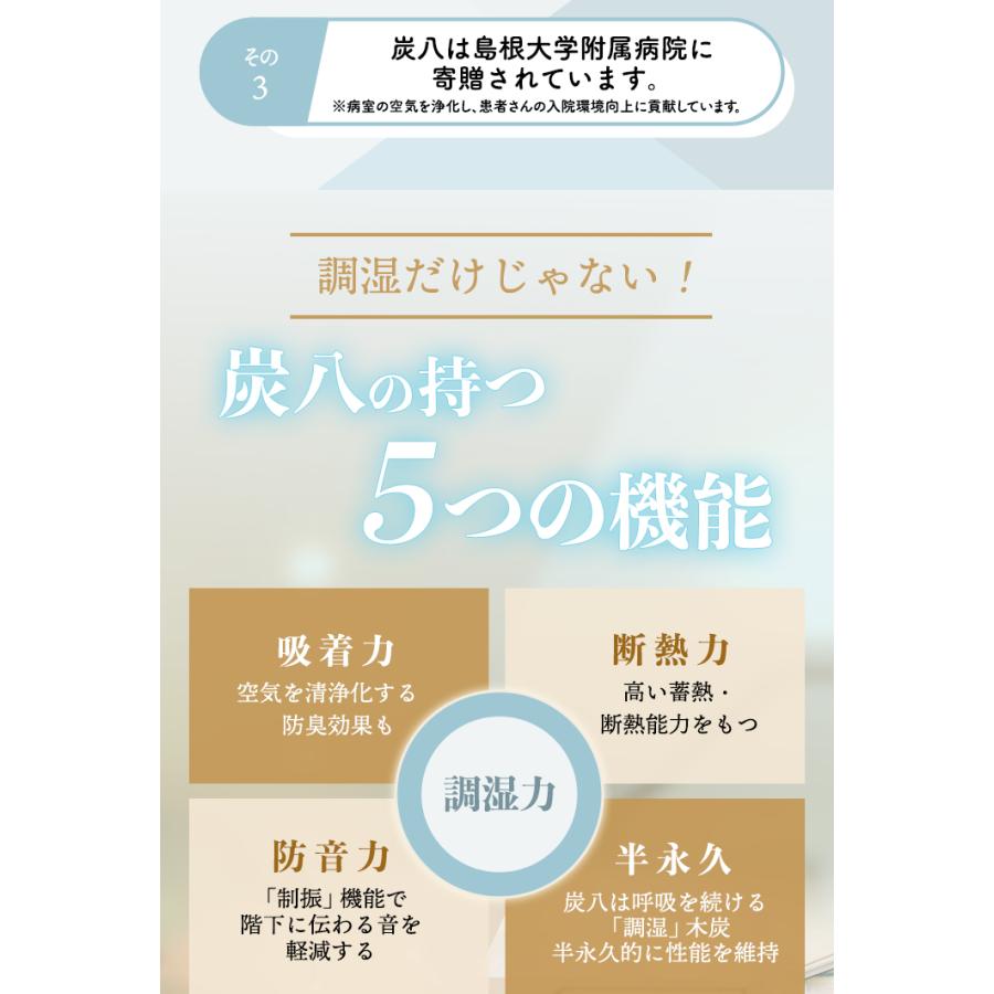 炭八 床下調湿木炭 床下用 12l 48袋 約8畳 6ケース セット 新築 リフォーム 床下リフォーム 床下 基礎工事 半永久 湿気 湿気対策 除湿剤 湿気取り 出雲屋炭八｜iekarari｜17