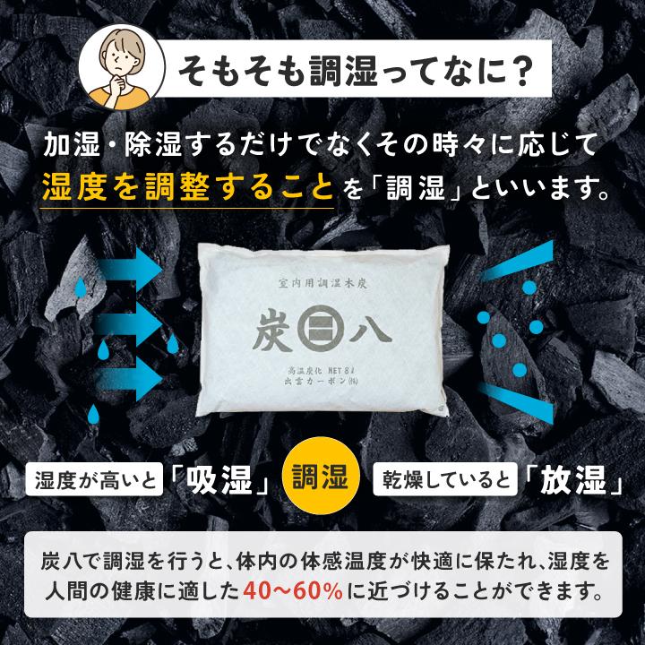 出雲屋炭八 特典付き 炭八 12L 8袋セット 室内用 クローゼット 正規