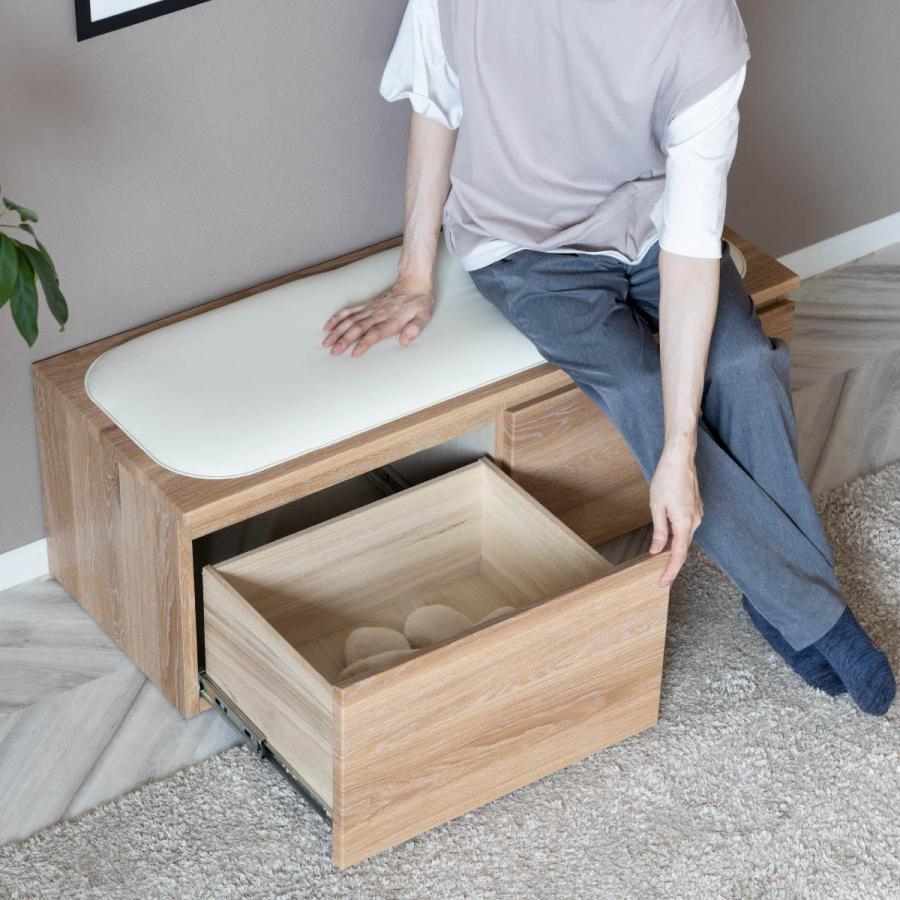 tac INTERIOR ベンチ 収納 ローチェスト タンス チェスト ローボード