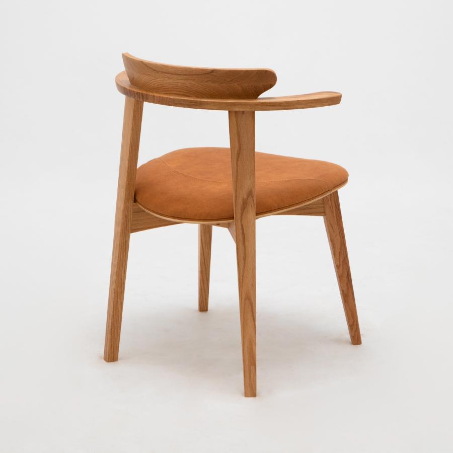 シギヤマ家具工業 ダイニングチェア 肘付き 完成品 幅60.5cm 座面高