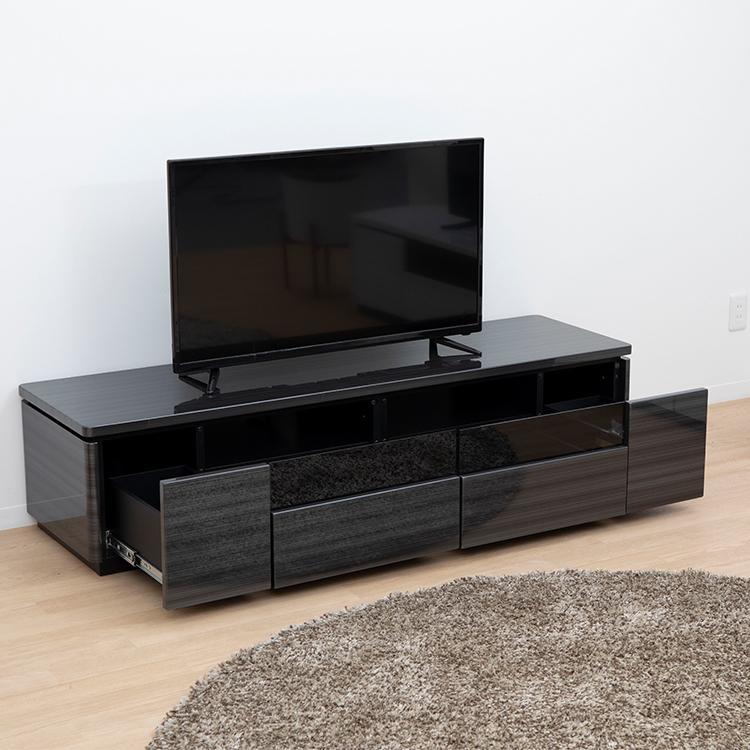 テレビ台 ローボード 幅160cm ホワイト 白 コンセント付き ブラック 黒