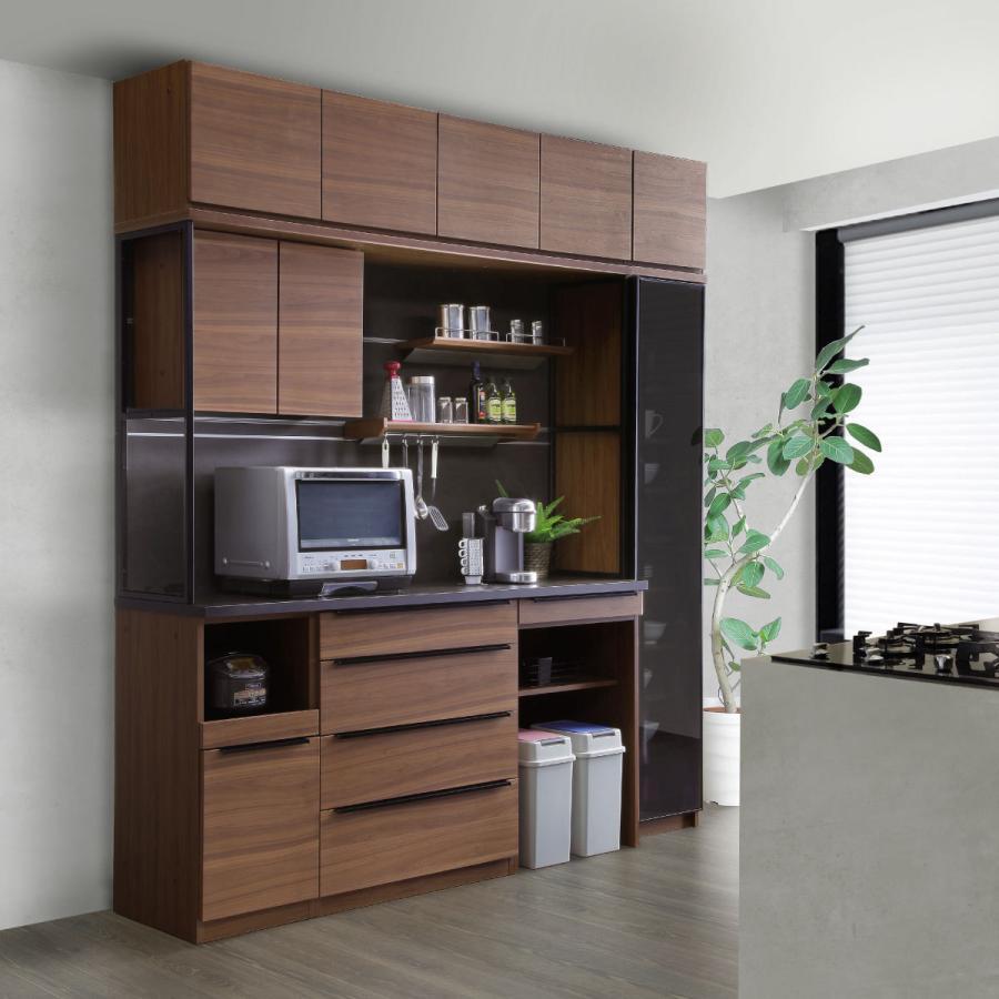 シギヤマ家具工業 キッチンボード レンジ台 食器棚 収納 幅140cm 奥行