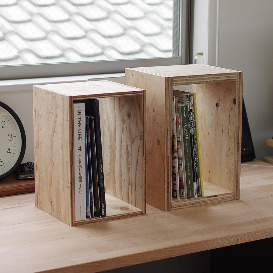 キューブボックス シェルフ 収納 木箱 A4 本棚 : イエノLabo. - 通販