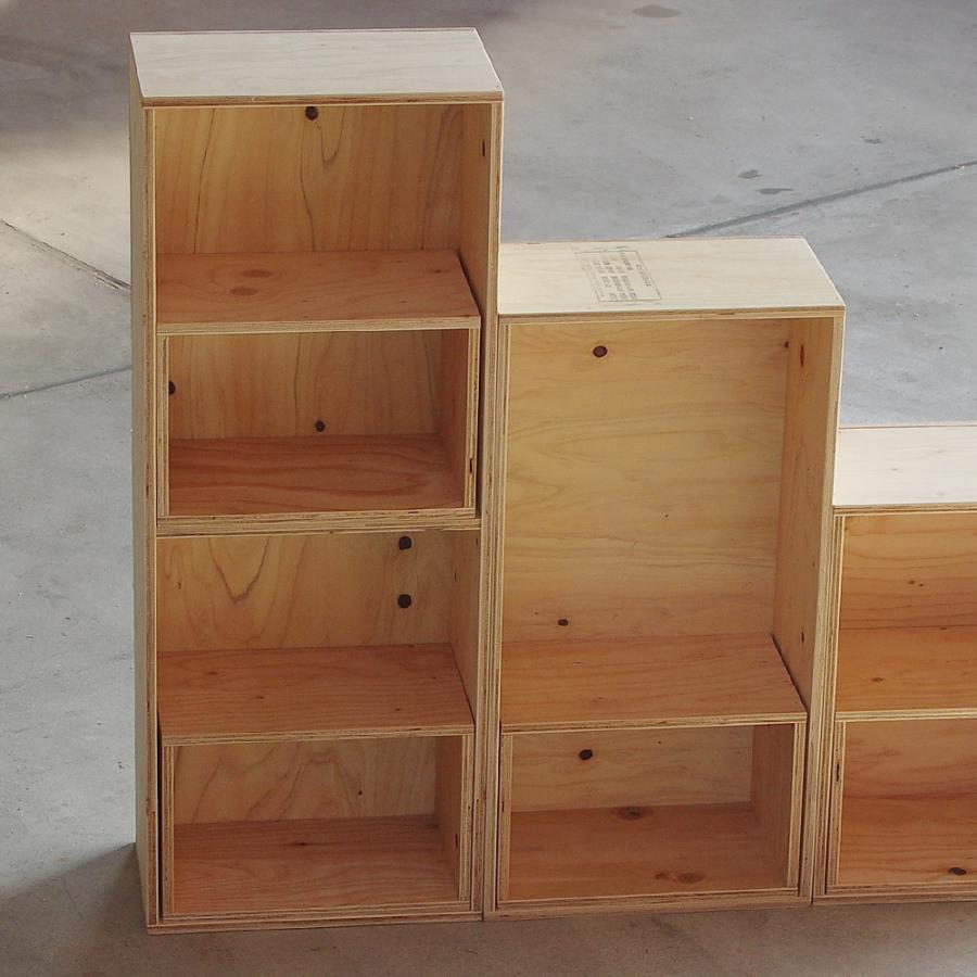 キューブボックス ボックスシェルフ4 収納 シェルフ 木箱 什器