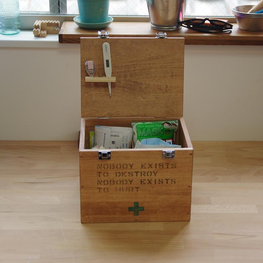 救急箱 木箱 Lサイズ エマージェンシーボックス 日本製 収納箱