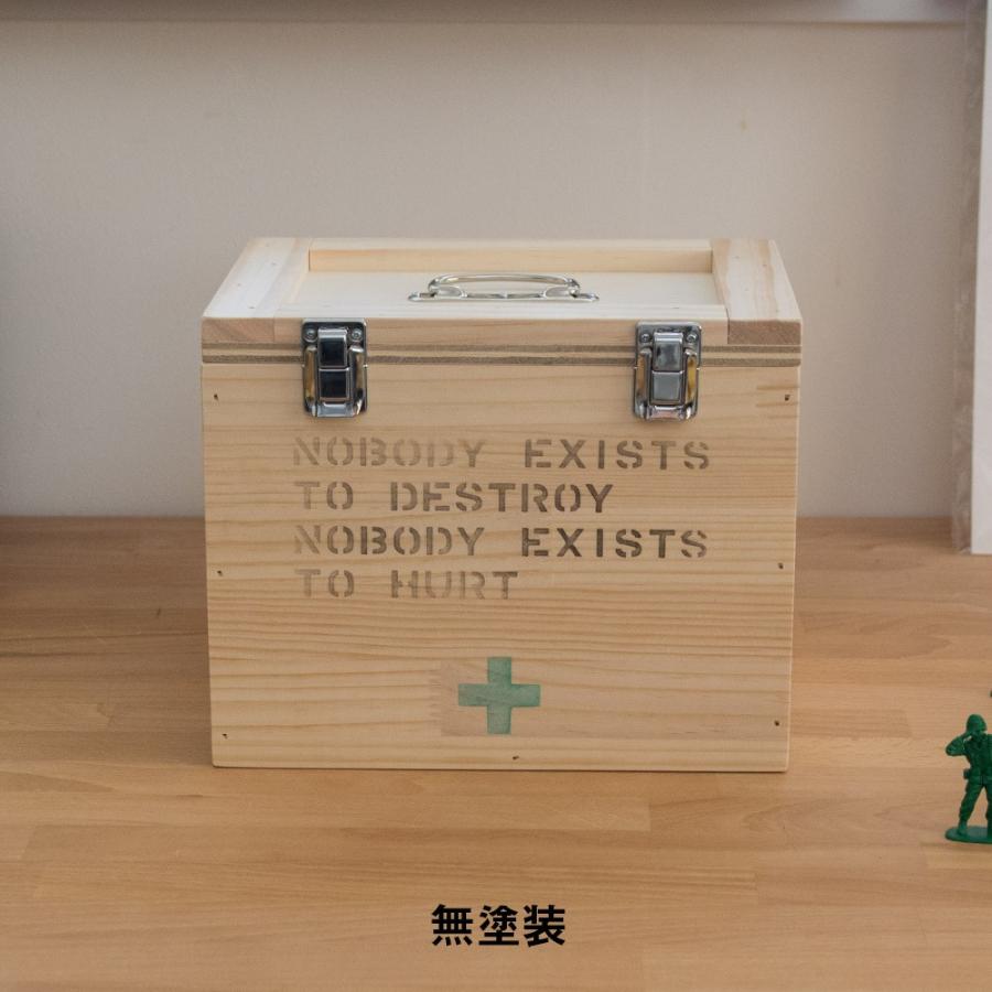 救急箱 木箱 Lサイズ エマージェンシーボックス 日本製 収納箱