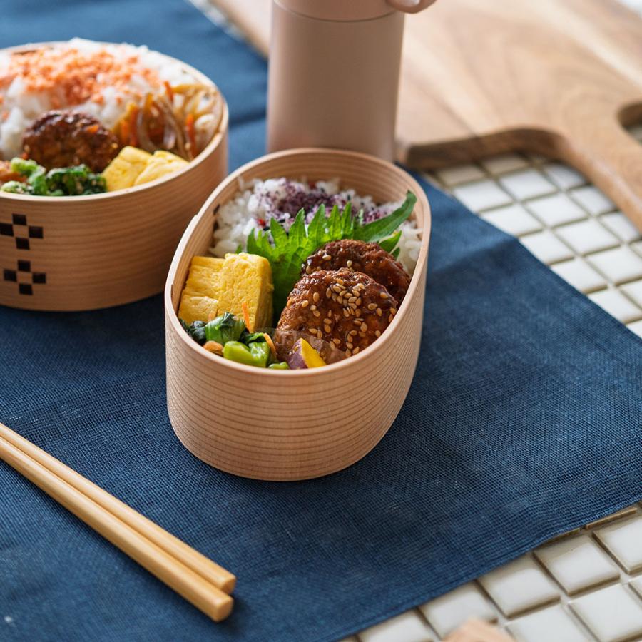 曲げわっぱ 弁当 Mサイズ 中 国産 弁当箱 日本製 鳥取 智頭 白木仕上げ