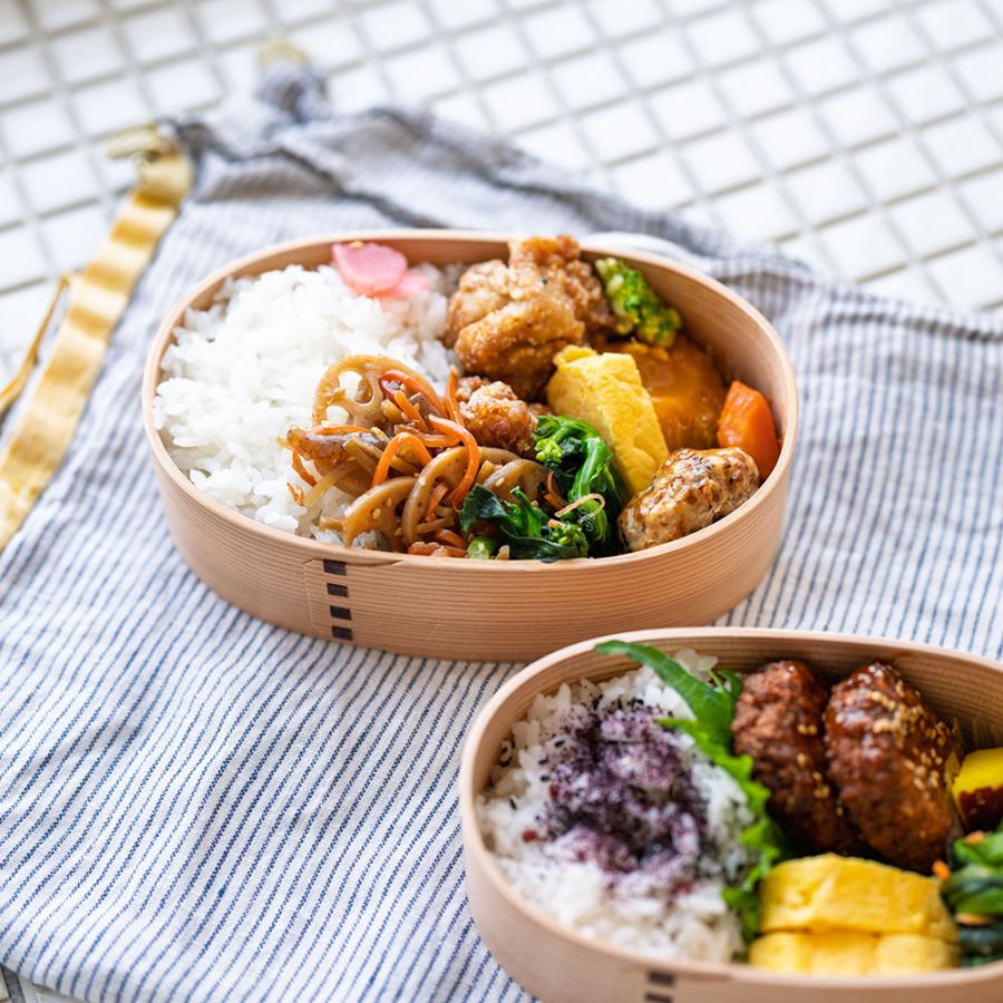 わっぱ弁当 ワッパ Lサイズ 大 国産 曲げわっぱ 小判型 弁当箱 ランチボックス 日本製 鳥取 智頭 白木仕上げの画像