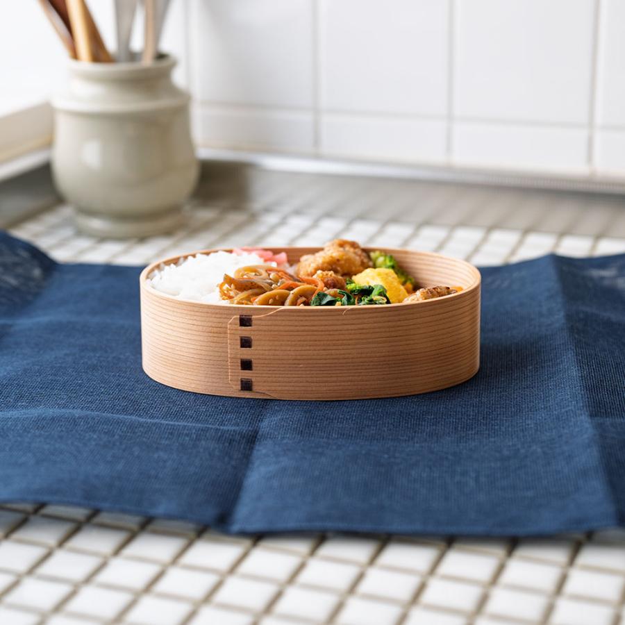 わっぱ弁当 ワッパ Lサイズ 大 国産 曲げわっぱ 小判型 弁当箱 ランチボックス 日本製 鳥取 智頭 白木仕上げの画像