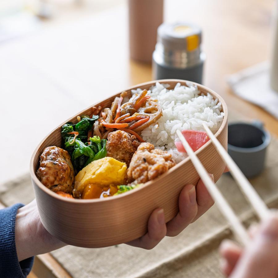 わっぱ弁当 ワッパ Lサイズ 大 国産 曲げわっぱ 小判型 弁当箱 ランチボックス 日本製 鳥取 智頭 白木仕上げの画像