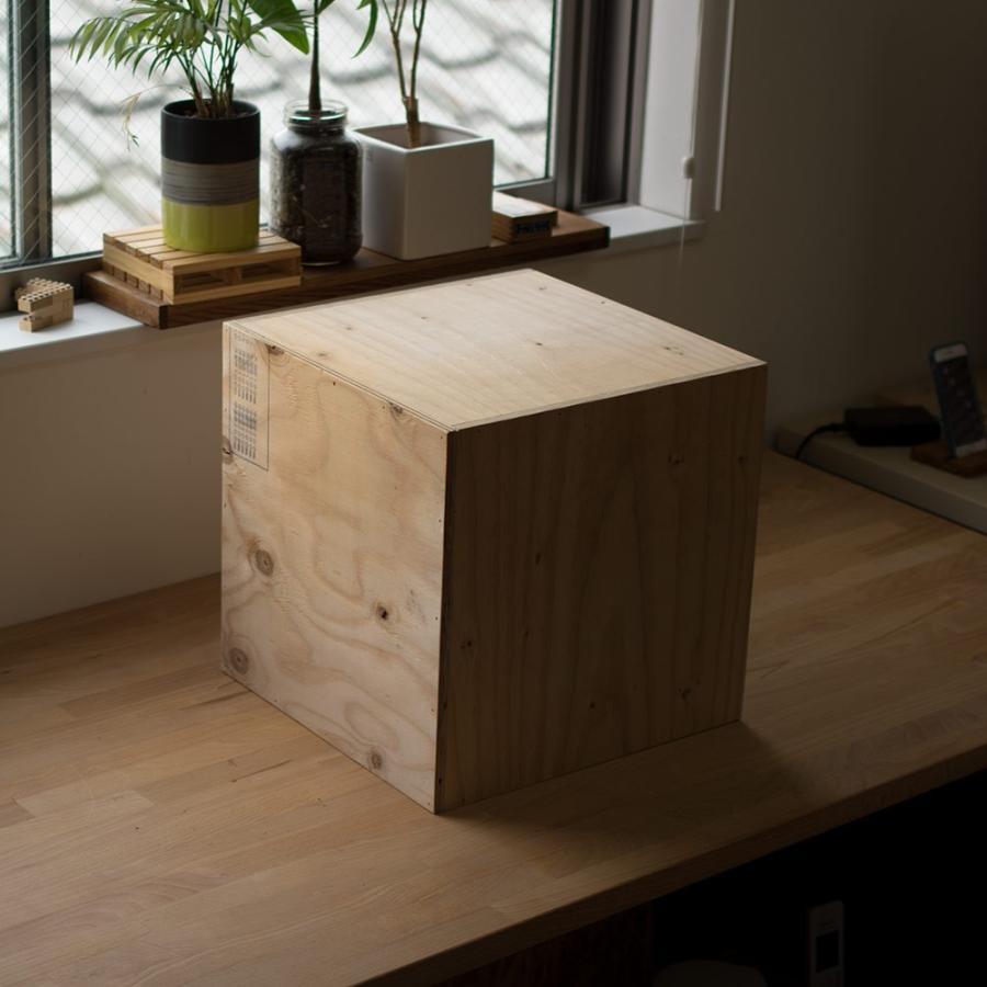 レコードボックス 収納 50枚 レコードラック 木箱 OSB : イエノLabo