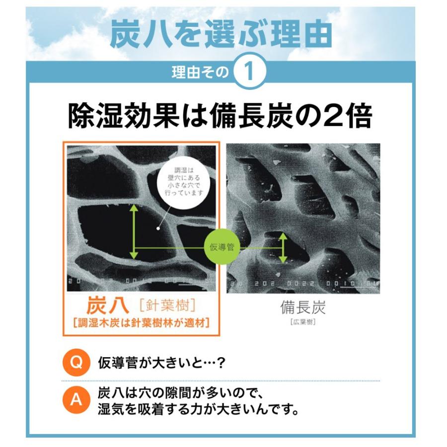 炭八 小袋 700ml  5個セット 湿気取り 除湿 梅雨対策 梅雨グッズ 湿度 結露防止｜ienolabo｜07