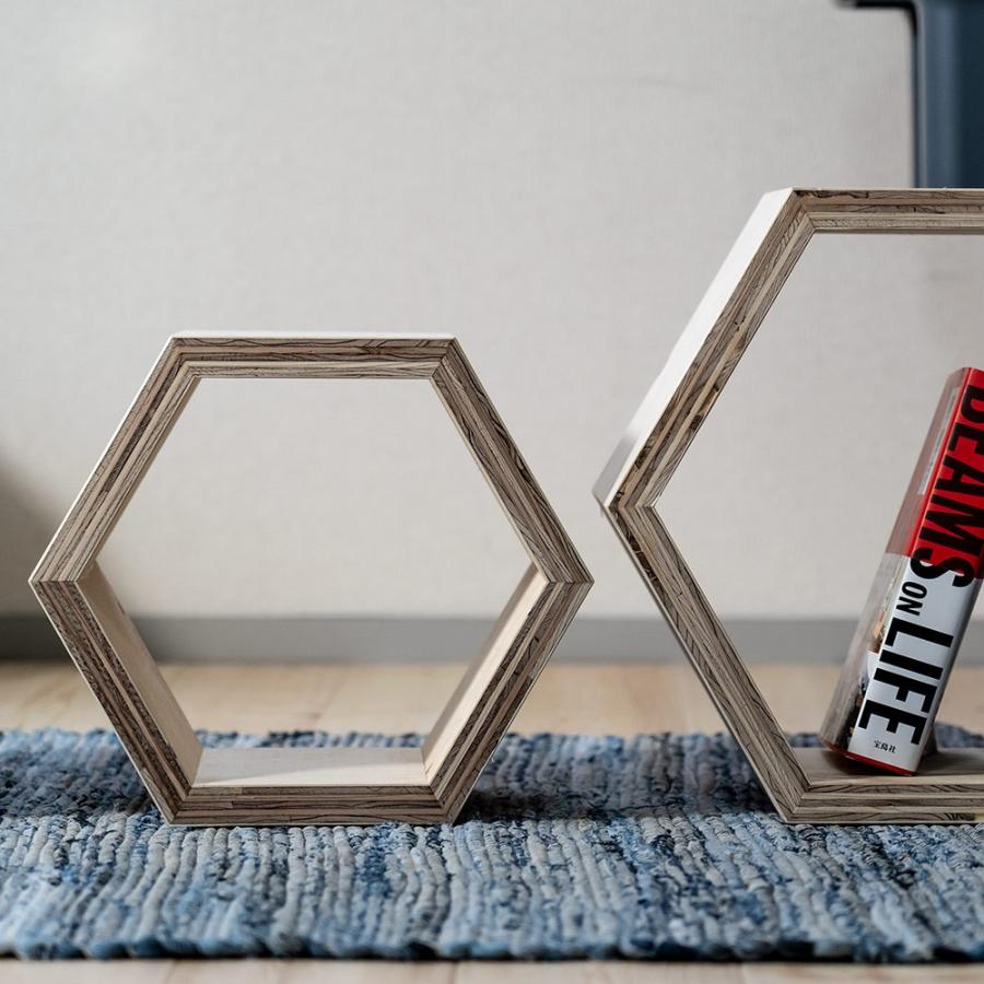 ハニカムシェルフBOX 4セット ヘキサ 6角形 収納 ディスプレイ