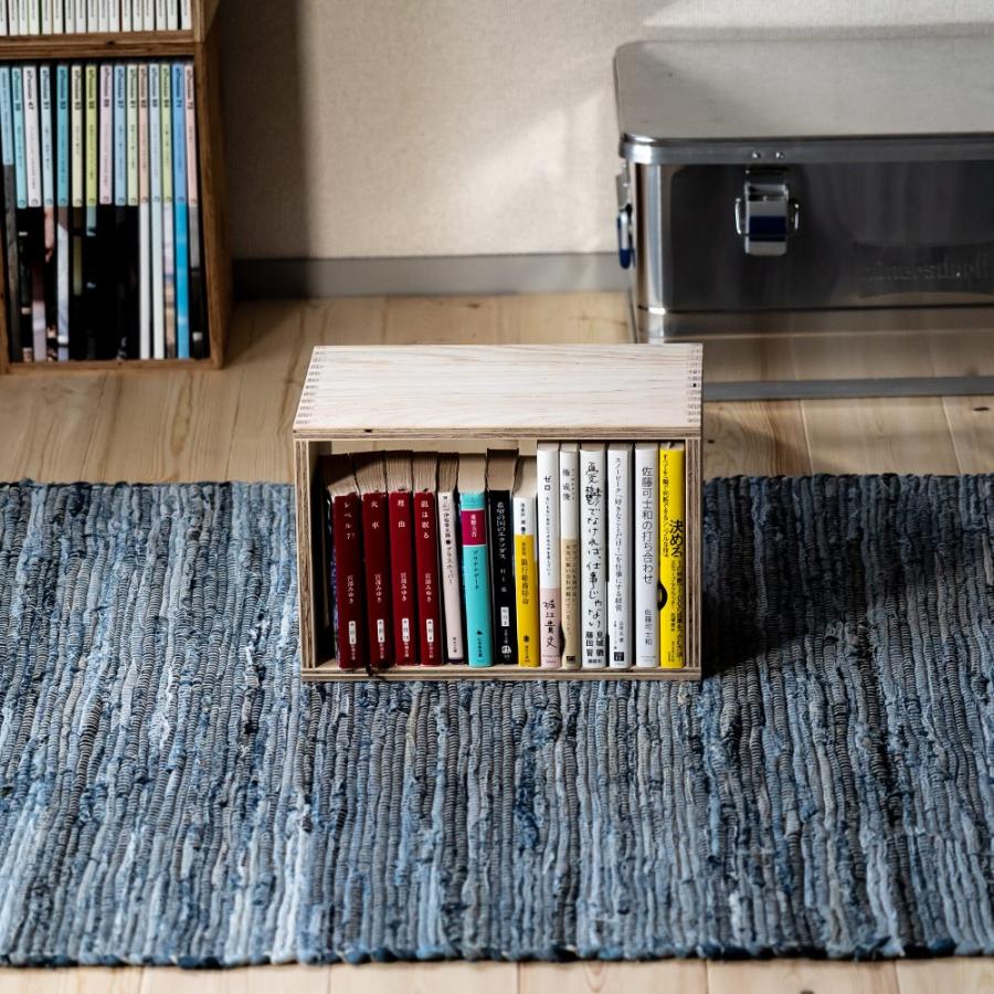 収納ボックス シェルフ 1個 あられ組み 本棚 木箱 : イエノLabo