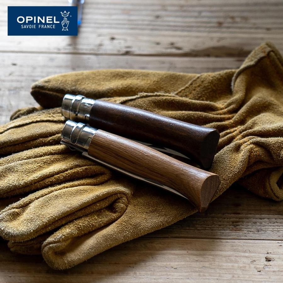 オピネル OPINEL ステンレススチール #8  オークウッド ウォールナット｜ienolabo