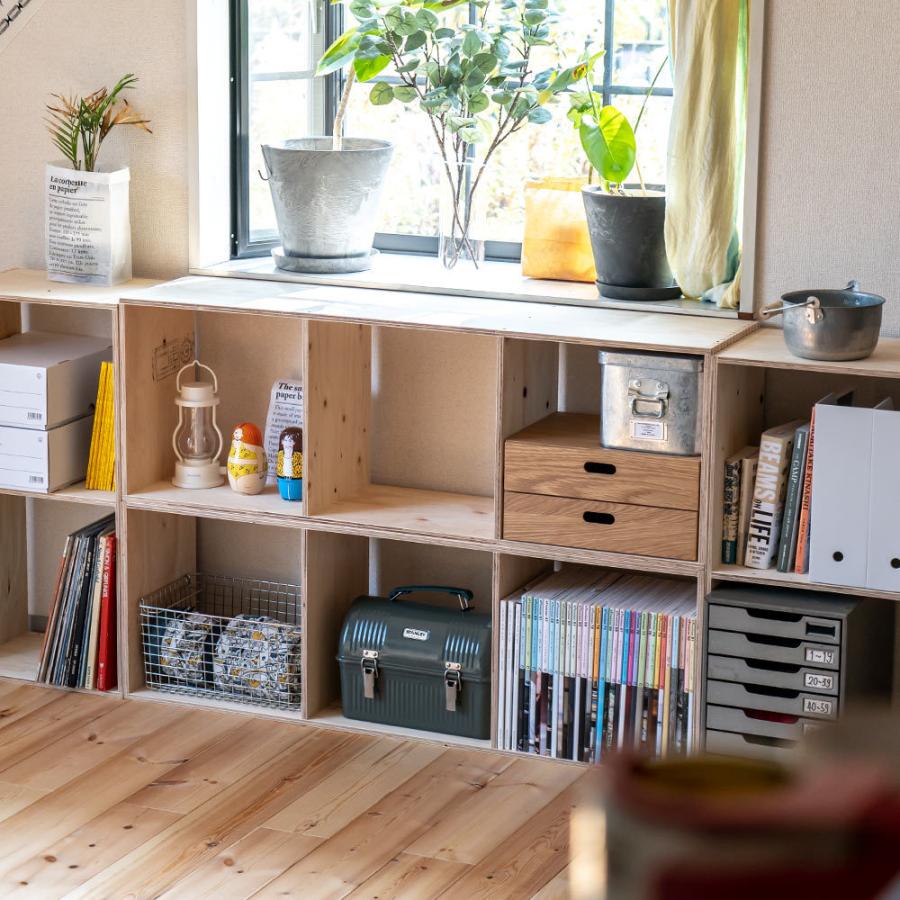 オープンシェルフ1 スタッキング 収納 本棚 木箱 : イエノLabo. - 通販