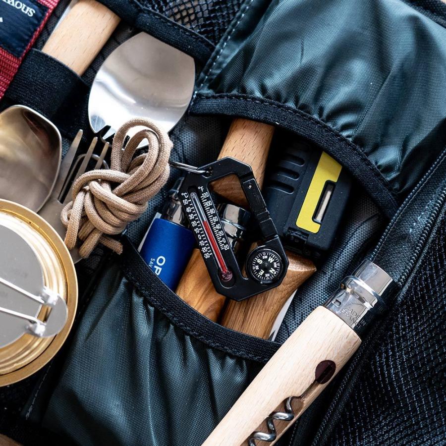 方位磁石 コンパス サンカンパニー ハイクヒッチ2 カラビナ : イエノ