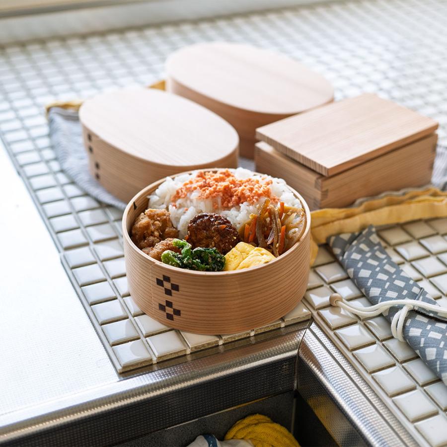 モッカツ わっぱ弁当 丸型 国産 日本製 曲げわっぱ 弁当箱 ランチ