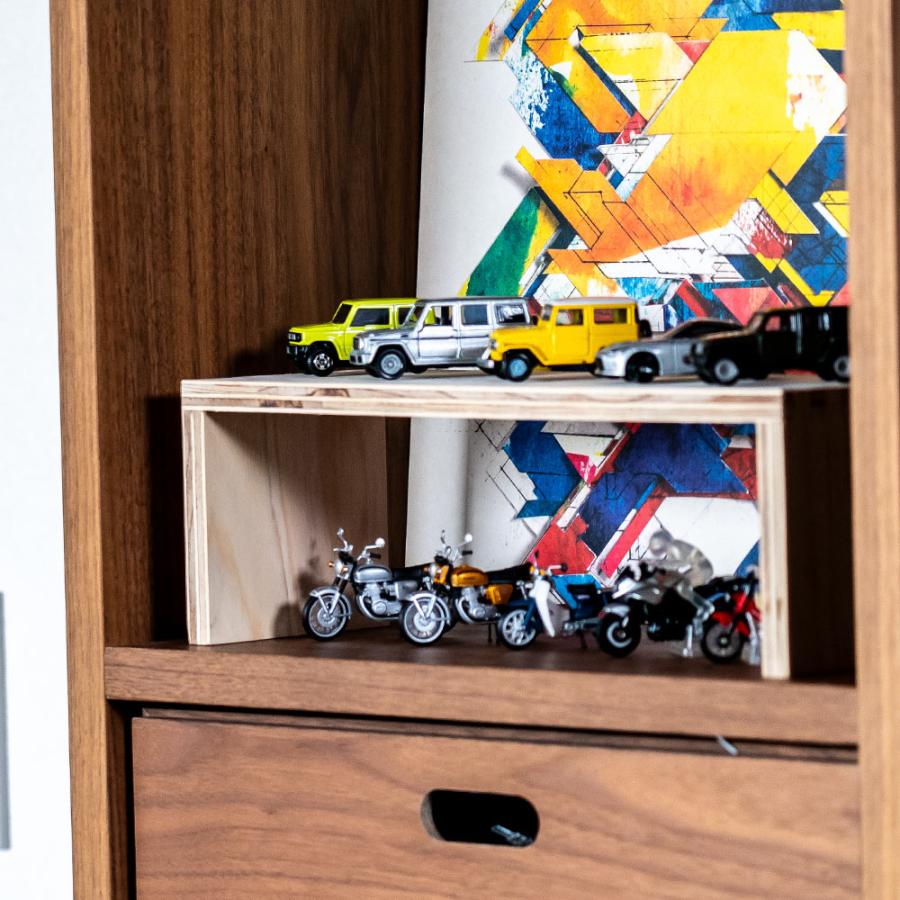 コの字シェルフ ハーフ2組セット 収納ボックス ミニカー フィギュア