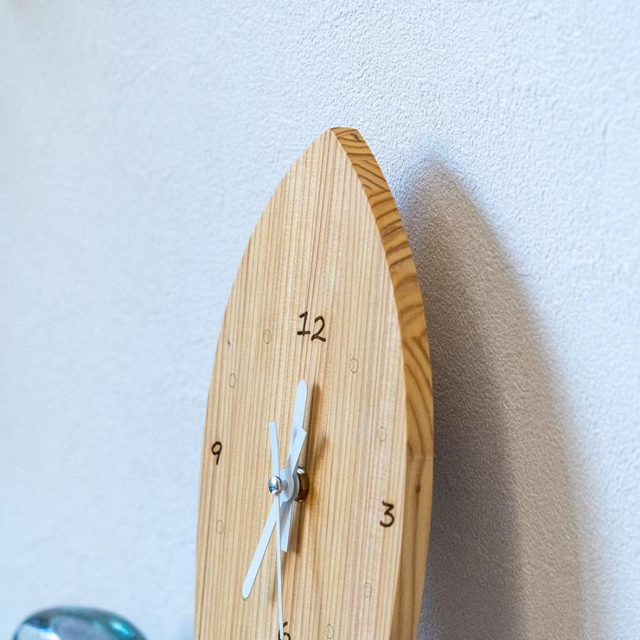 wave hunter オリジナル サーフボード型 時計 サーフィン 木製