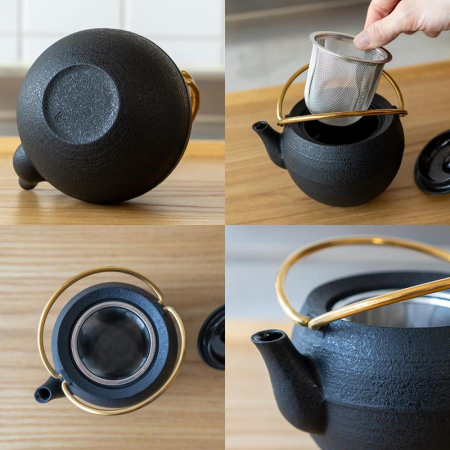 鋳心ノ工房 ティポット 真鍮 山形鋳物 急須 緑茶 鉄瓶 日本製 1-2人用