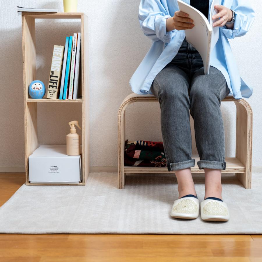 スツールR型 450 高さ335mm ベンチ シェルフ オリジナル イエノLabo