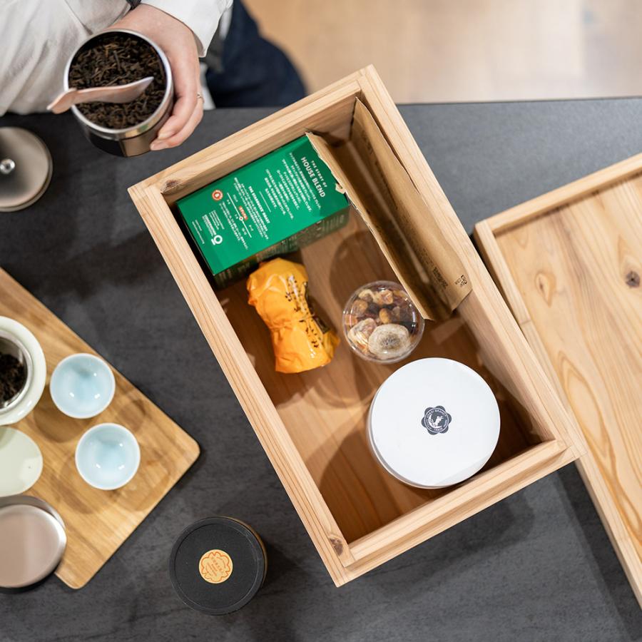 国産杉材のふた付き収納箱 小 りんご箱 茶箱 収納ボックス BOX