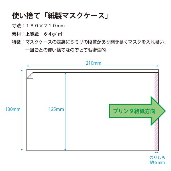 マスクケースのサイズについて イムラ公式 / マスクケース 紙製 100枚 日本製 使い捨て マスクが折ら