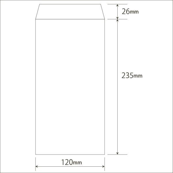 イムラ製 / 長３封筒 クラフト 85g 枠あり テープ付き サイド 貼 1000枚「N3S108F」｜ieos-y｜02