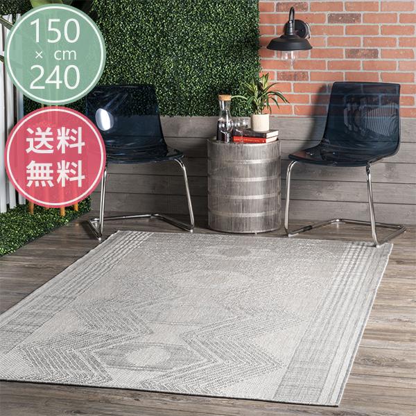 オリエンタル トーテム アウトドア ダイニングラグ ライトグレー Iris Totem Indoor/Outdoor Flatweave