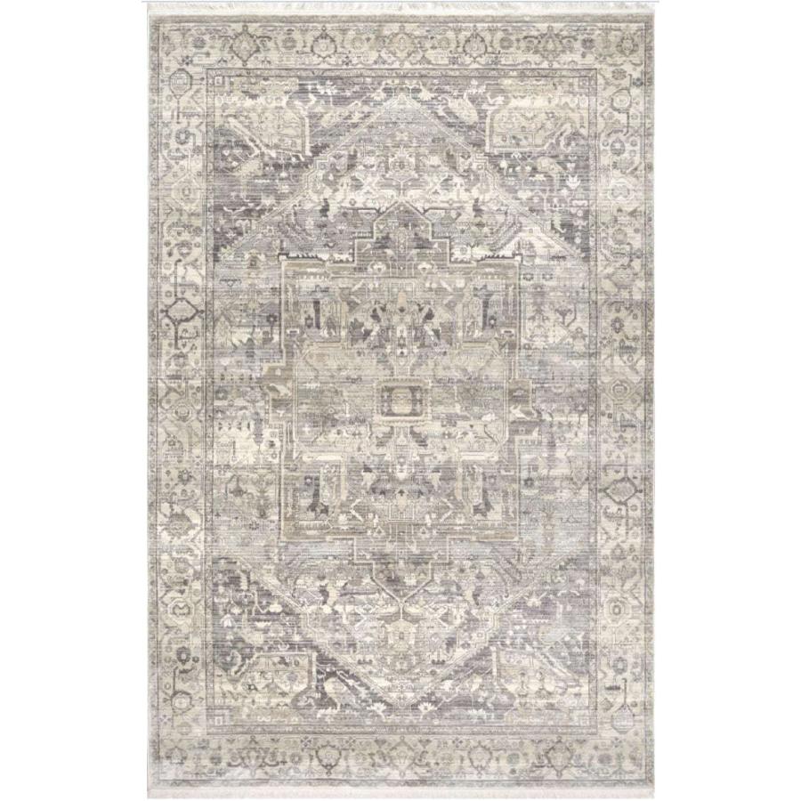 トライバル メダリオン柄 ヴィンテージ風 オリエンタル フリンジラグ シルバー Edessa Tribal Medallion Rug Silver 90×150cm｜ierug｜02