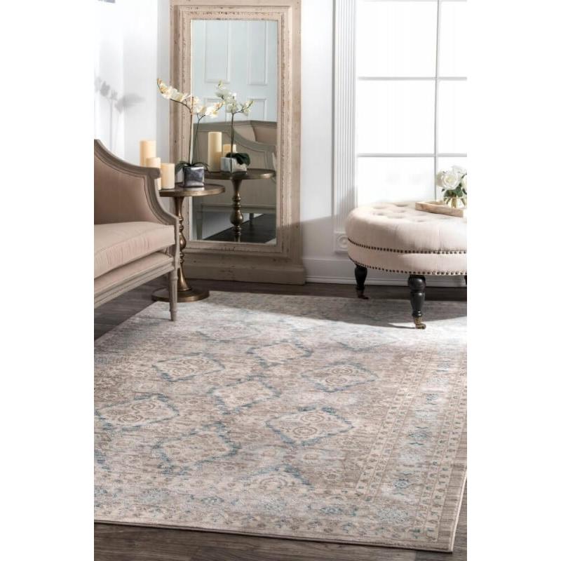 トルコ製 ラグ おしゃれ ペルシャ柄 クラシック オリエンタルラグ グレージュ Waverly Rowed Diamonds VC01 Rug 120×180cm トルコ製 ラグ おしゃれ ペルシャ柄 クラシック オリエンタルラグ グレージュ Waverly Rowed Diamonds VC01 Rug 120×180cm