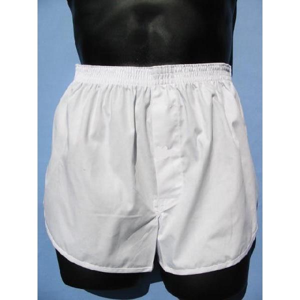 白 トランクス メンズ 下着 ジョギングトランクス 日本製 送料無料 (3L 4L) 綿100% 前開き 白色 パンツ 白下着 | 