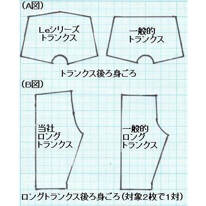 トランクス メンズ 下着 Leトランクス 日本製 送料無料 グレー (5L 6L) 綿100% 前開き｜if-store｜03