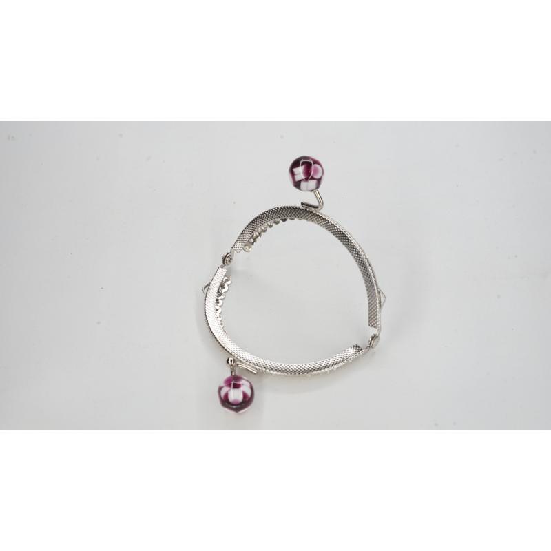 0102 がま口 口金 ハンドメイド 手芸 金属 パーツ 大玉 ガラス カラフル 幅約8.5cm 10個セット 資材 手作り 材料 素材 作製 裁縫 ガラス ゲンコ 縫い付けタイプ |  | 04