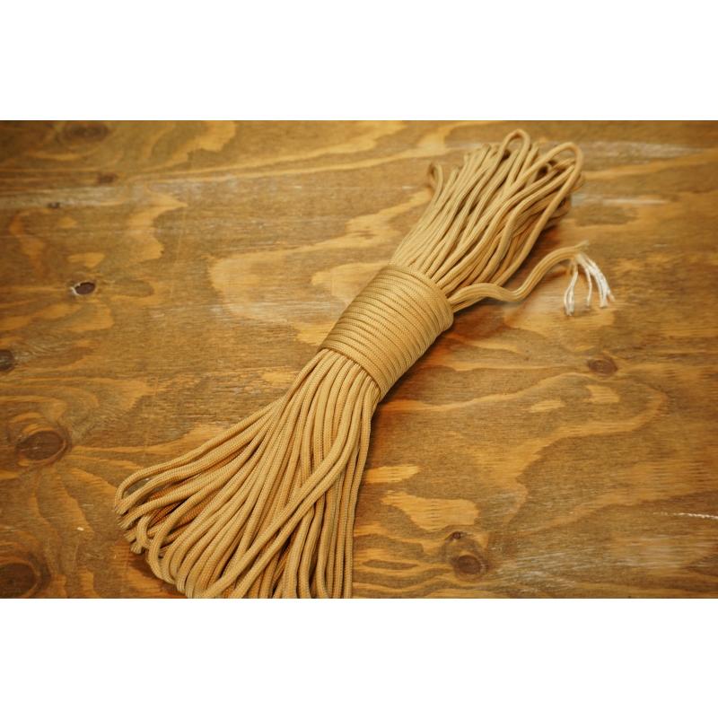 0111 テントロープ ライトブラウン ガイロープ ガイドロープ 9芯 パラコード 長さ31m 31メートル  キャンプ用品 タープ ロープ 防災グッズ アウトドア 送料無料 | 